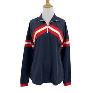 Kastel Shirt Womens L Large Multi 1/4 Zip Denmark Long Sleeve Riding UPF Wicking